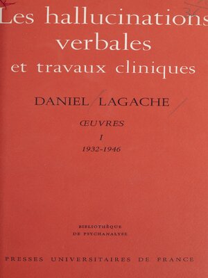 cover image of Œuvres (1932-1946)—Daniel Lagache (1)